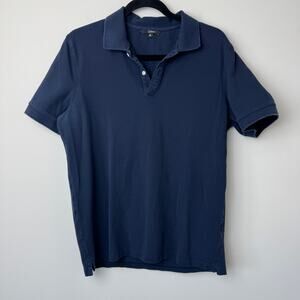Quince Men's Navy Blue Organic Cotton Polo Shirt Medium